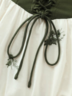 2-in-1 Embroidered Tulle Maxi Dress