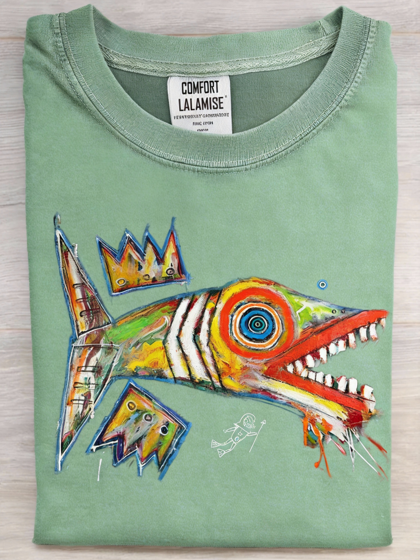 Abstract Art Fish Print T-shirt