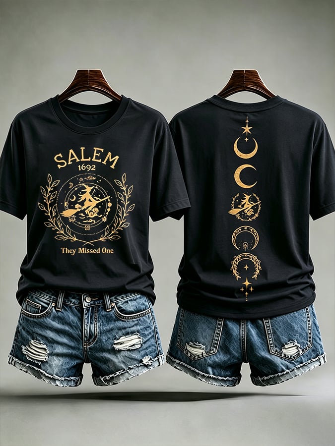 Women's Salem They Missed One  Print short-sleeved T-shirt