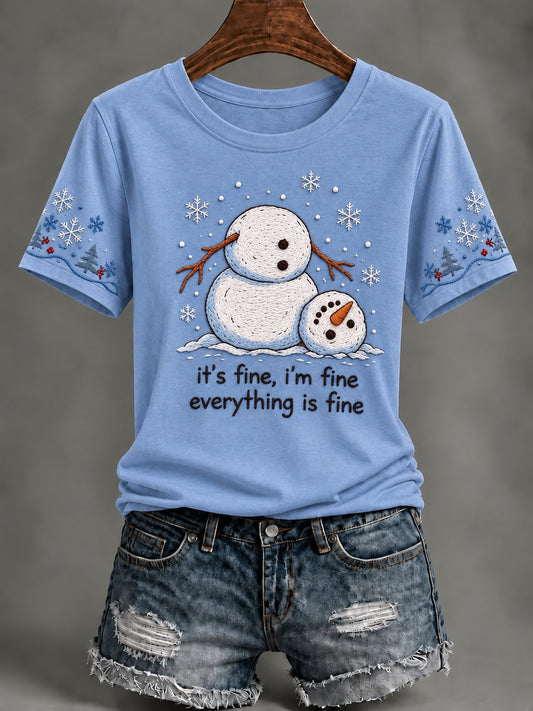 Women's Christmas Print T-Shirt