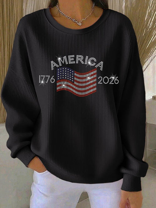 Women's 250th Anniversary Print Round Neck Sweatshirt