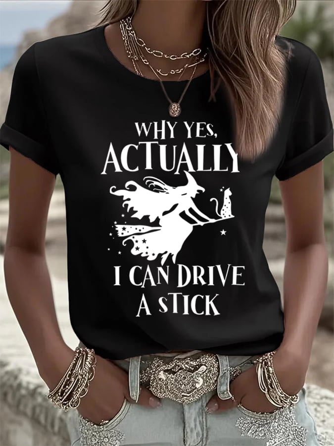 🔥Buy 2 Get 10% Off🔥Women's Witch Print Casual T-shirt