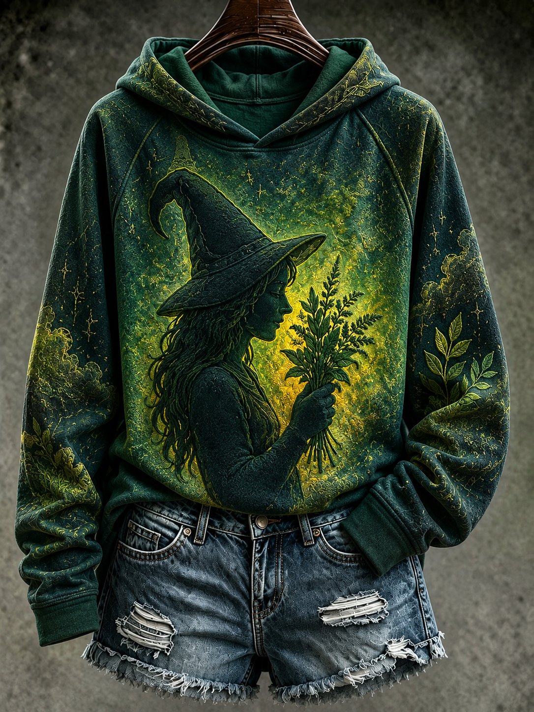 Women's Autumn Halloween Witch Hooded Top