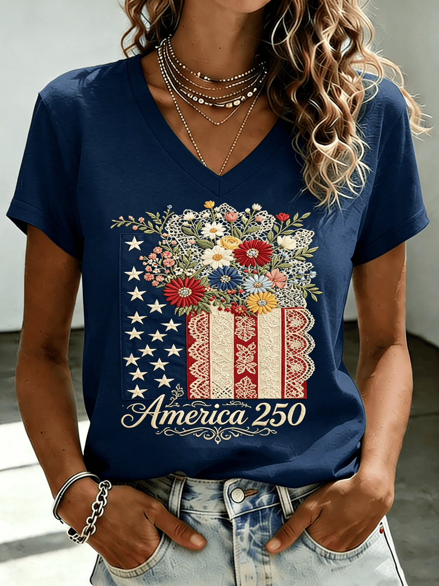 Women's USA 250th Anniversary Print T-Shirt