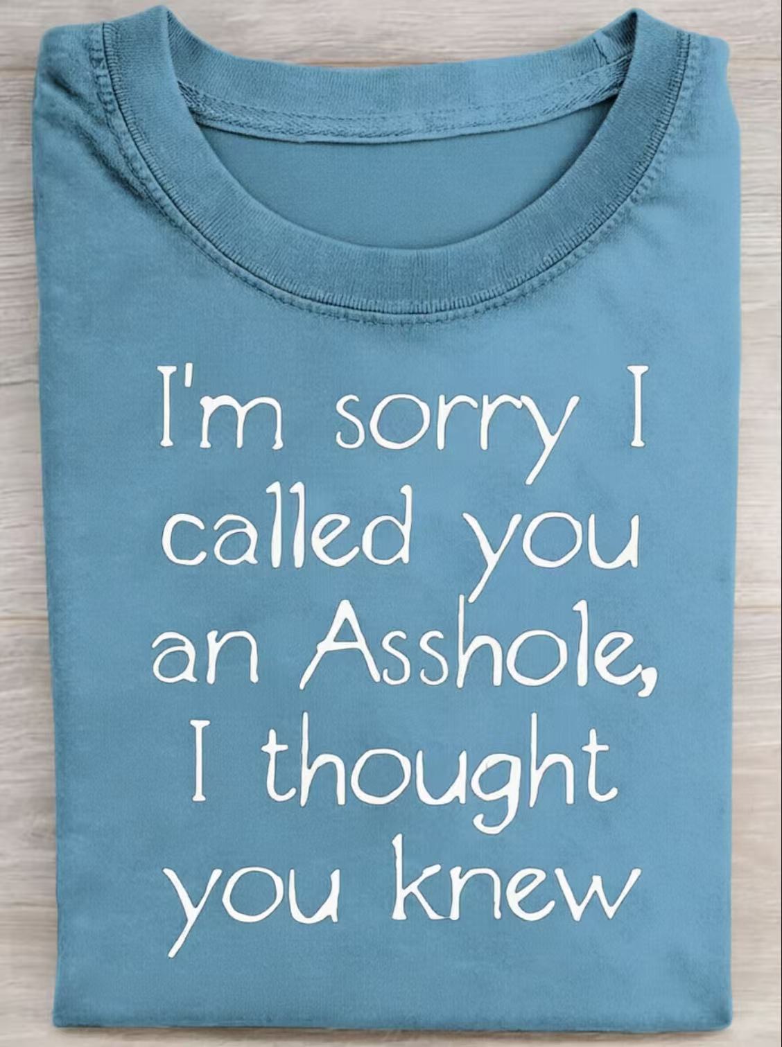 Fun Humor Satire Art Print Casual Pure Cotton Short Sleeved T-shirt