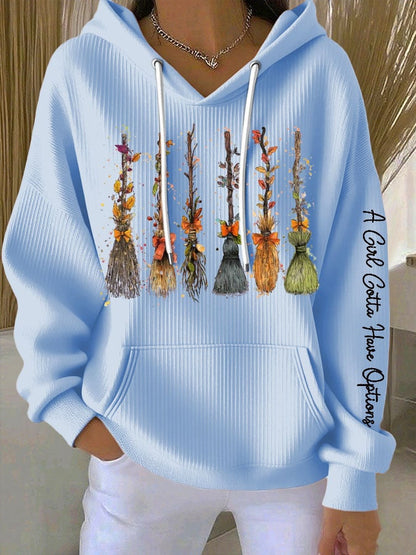 🔥Buy 2 Get 10% Off🔥Women's Halloween A Girls Gotta Have Options Print Casual Hooded Sweatshirt