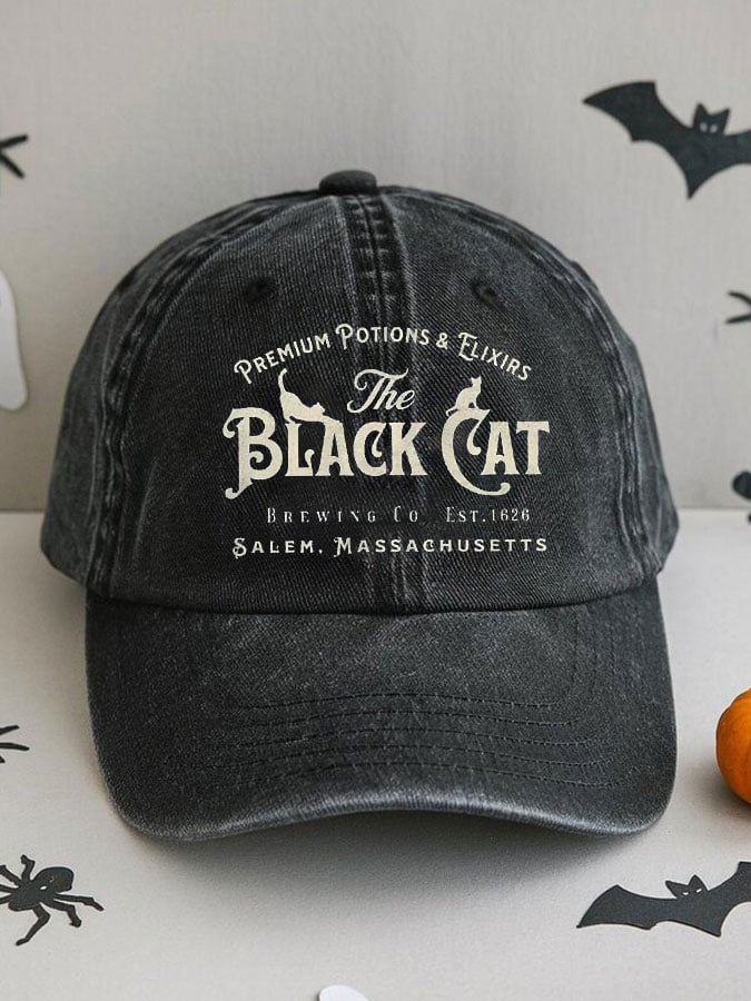 Unisex Halloween The Black Cat Brewing Co. Baseball Cap