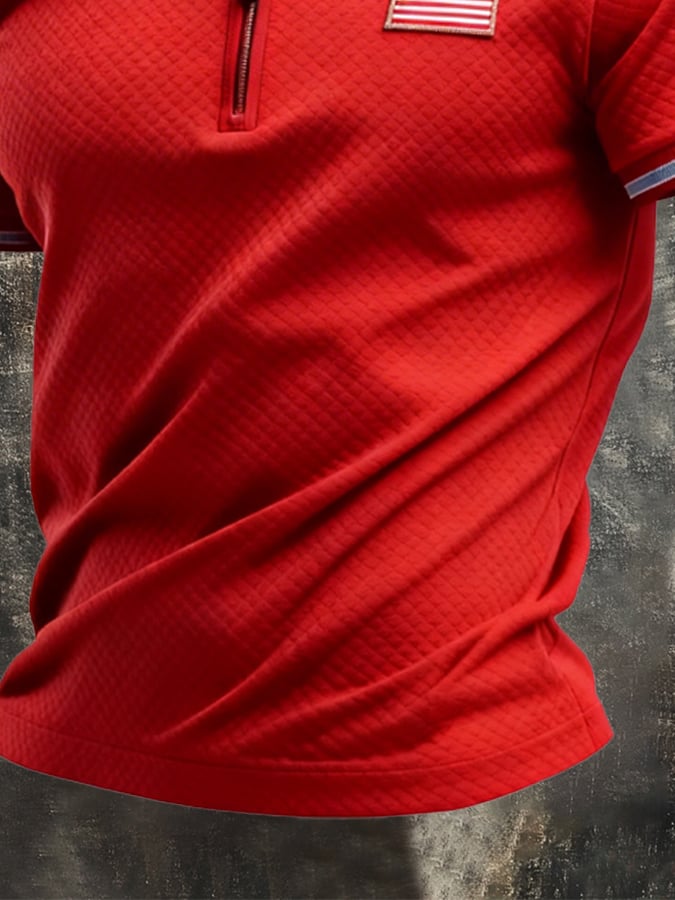 Men's Retro Patriot Patchwork T-shirt