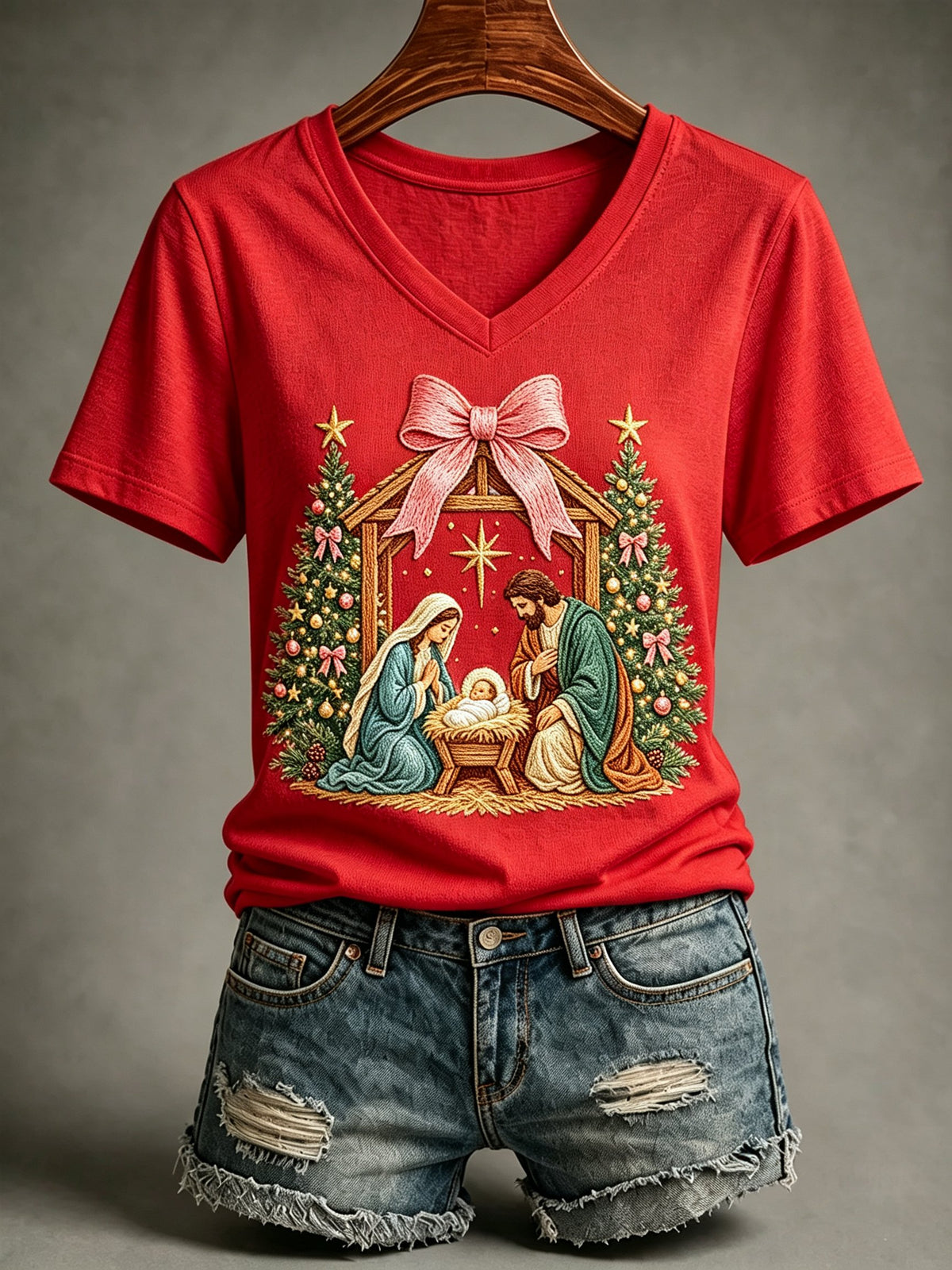 Women's Christmas Print T-Shirt