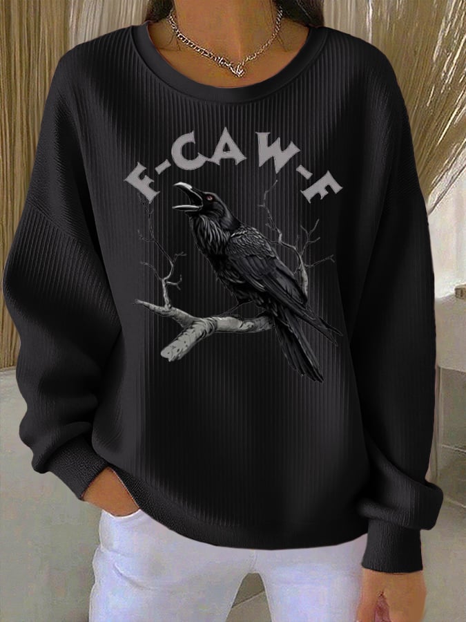 🔥Buy 2 Get 10% Off🔥Women's F-Caw-F Raven Sweatshirt