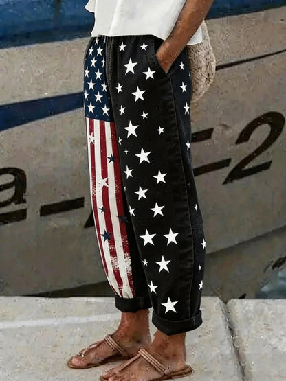 🔥Buy 3 Get 10% Off🔥U.S. 250th Anniversary Linen Trousers
