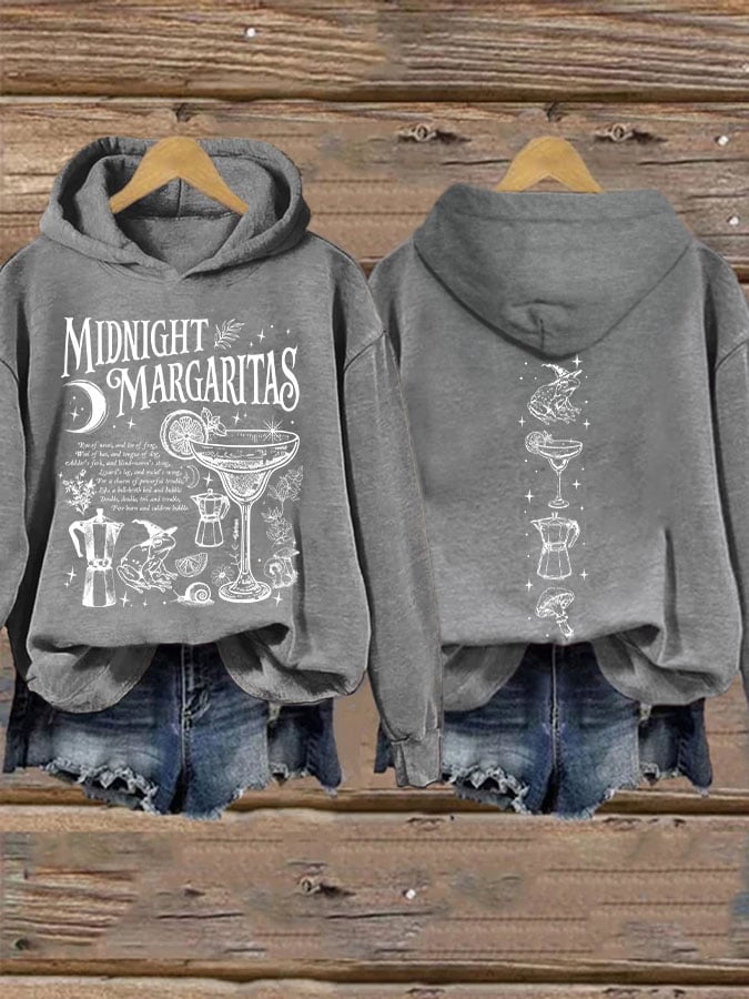 Women's Midnight Margaritas Print Casual Sweatshirt