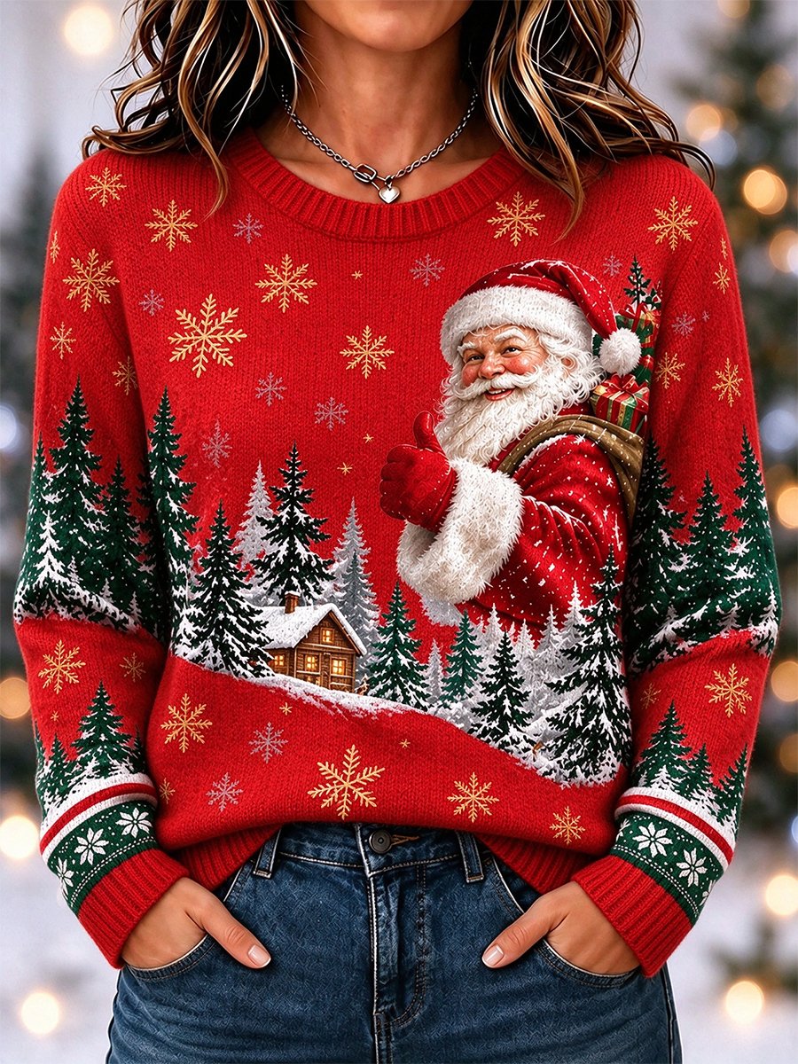 Women's Casual Christmas Long-Sleeve Top