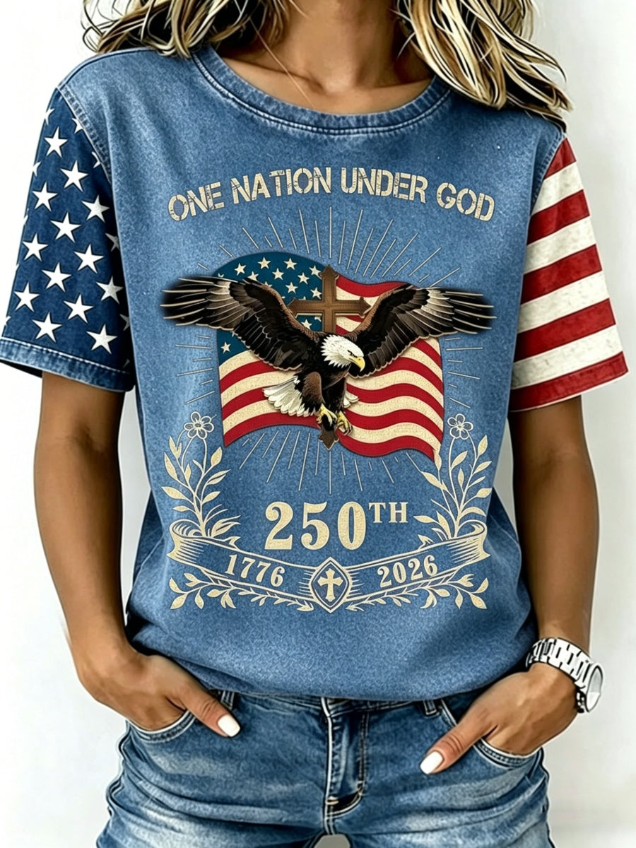 🔥Buy 3 Get 10% Off🔥Retro 250th Anniversary Print Women's T-Shirt