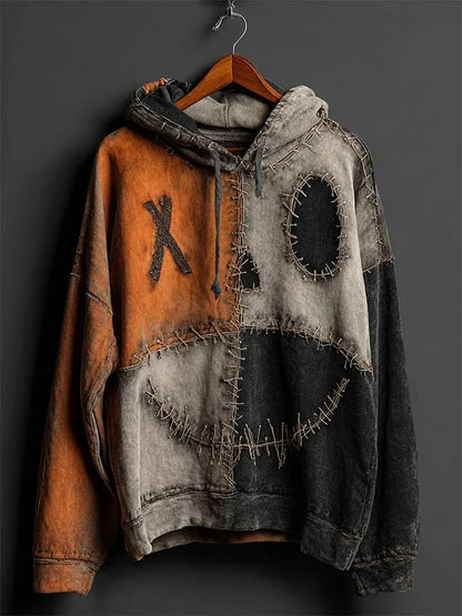 Women's Halloween Retro Ghost Face Hoodie
