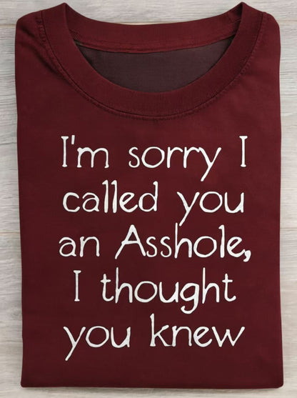 Fun Humor Satire Art Print Casual Pure Cotton Short Sleeved T-shirt