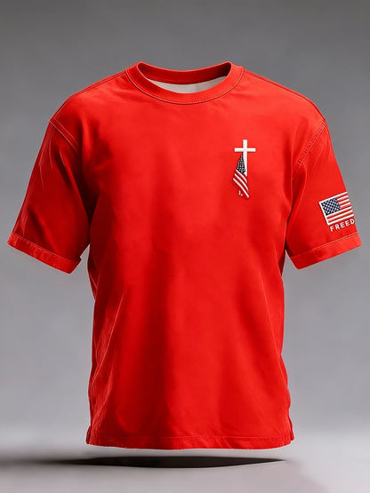 Men's 250th Anniversary of the United States Faith Print Short Sleeve T-shirt