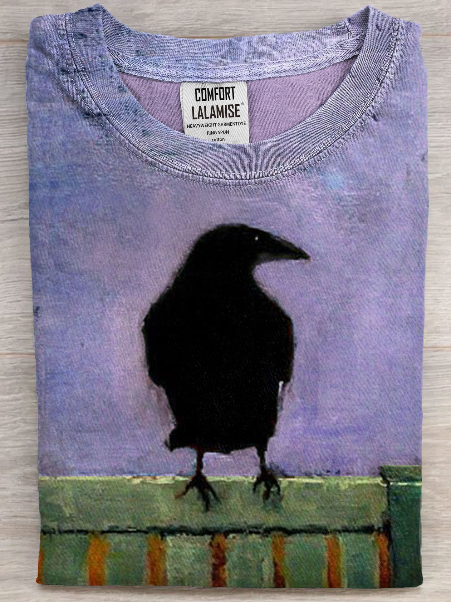 Raven Art Print Casual Short Sleeve T-shirt