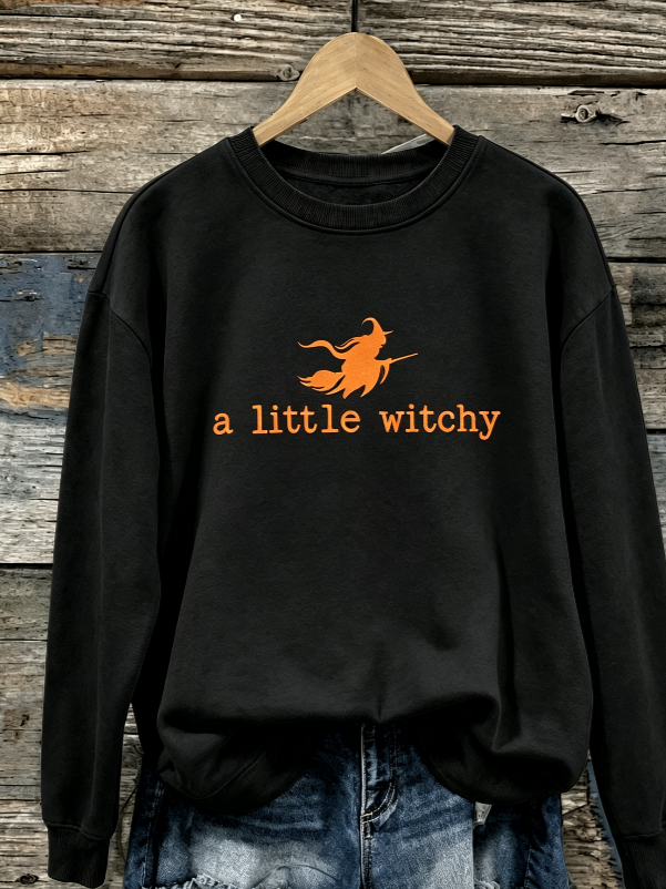 Women'S A Little Witchy Halloween  Hoodie