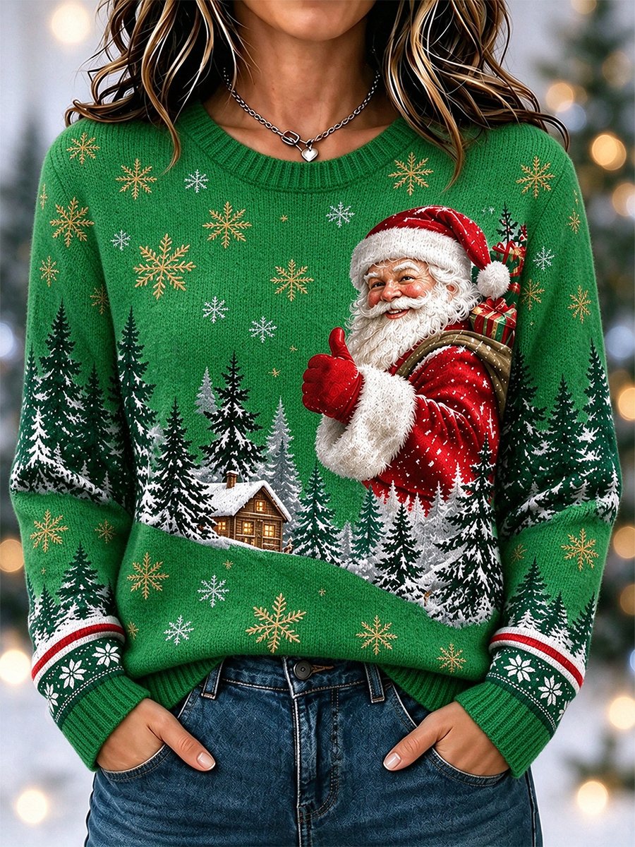 Women's Casual Christmas Long-Sleeve Top