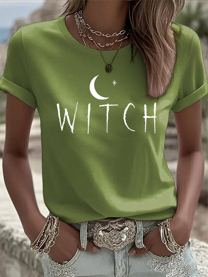 🔥Buy 2 Get 10% Off🔥Women's Witch Print Casual T-shirt