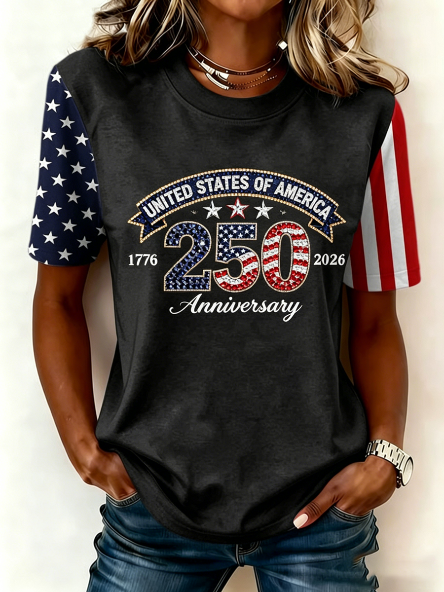 🔥Buy 3 Get 10% Off🔥Women's Casual 250th Anniversary Printed Art T-Shirt