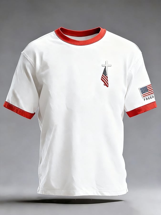 Men's 250th Anniversary of the United States Faith Print Short Sleeve T-shirt