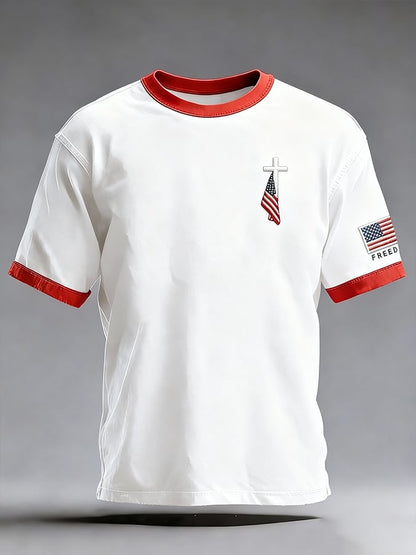 Men's 250th Anniversary of the United States Faith Print Short Sleeve T-shirt