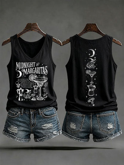 Women's Midnight Margaritas Printed Tank Top