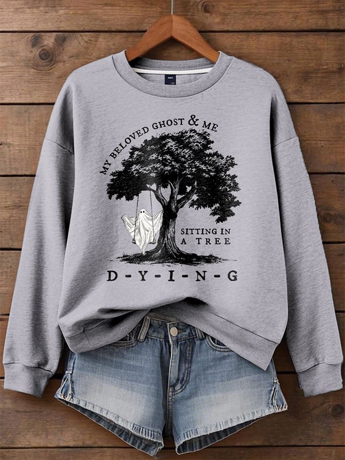 Women's Halloween Print Sweatshirt