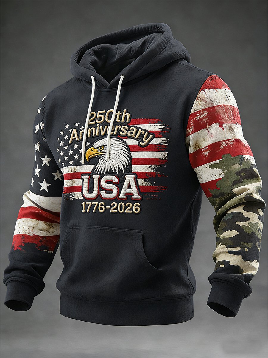 Men's Retro American 250th Anniversary Hoodie