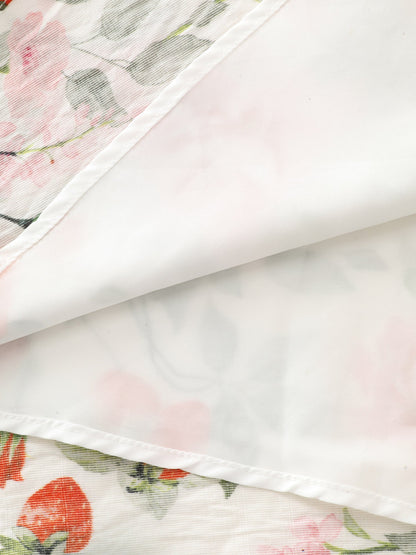 Floral Print Triangular Waist Midi Dress