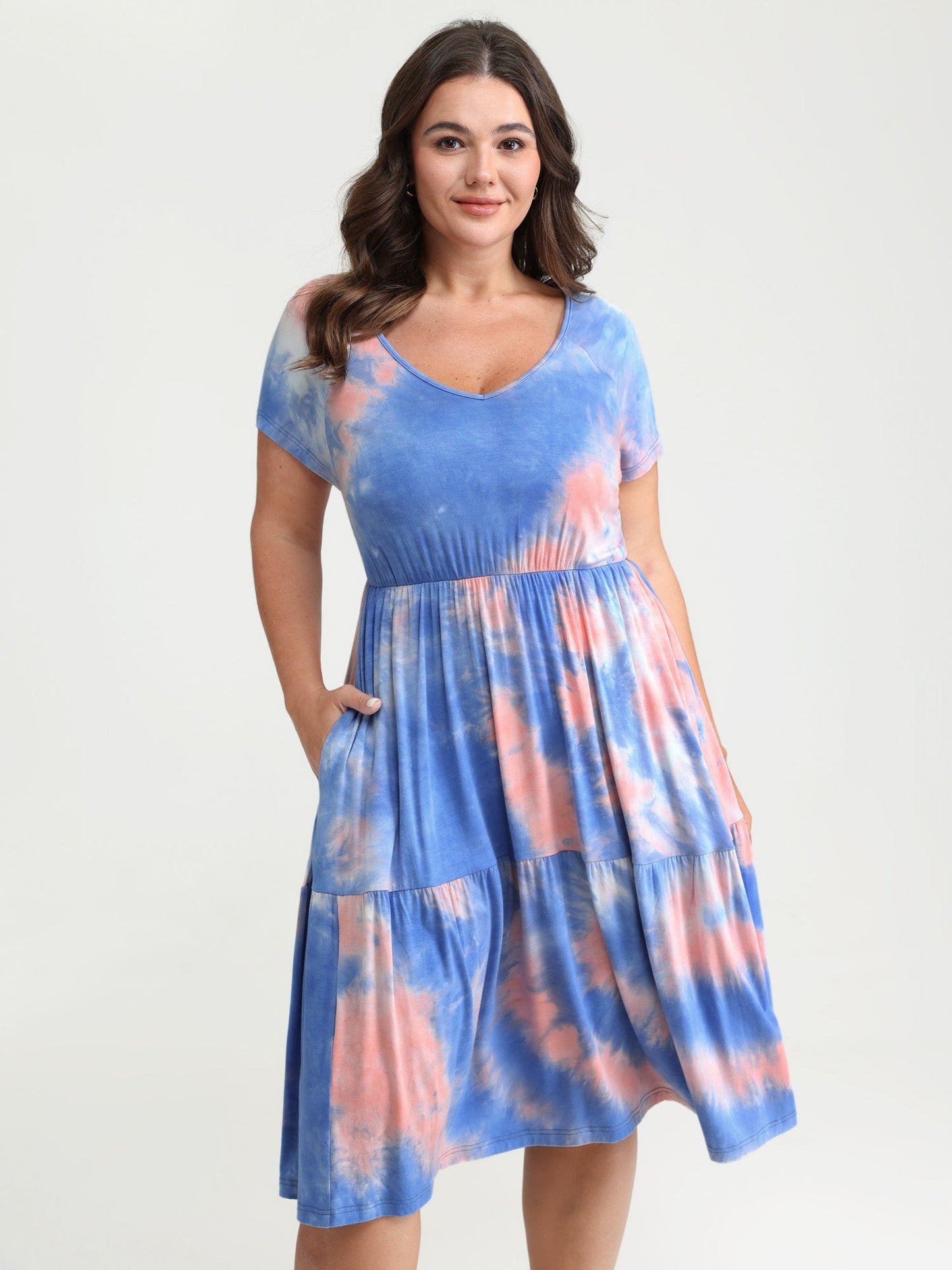 Supersoft Tie-Dye Pockets Midi Dress