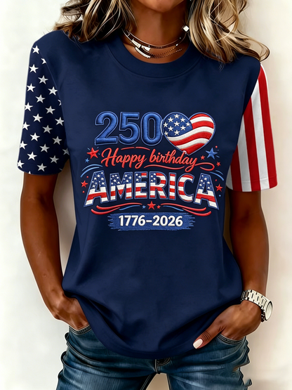 🔥Buy 3 Get 10% Off🔥Women's Casual 250th Anniversary Printed Art T-Shirt