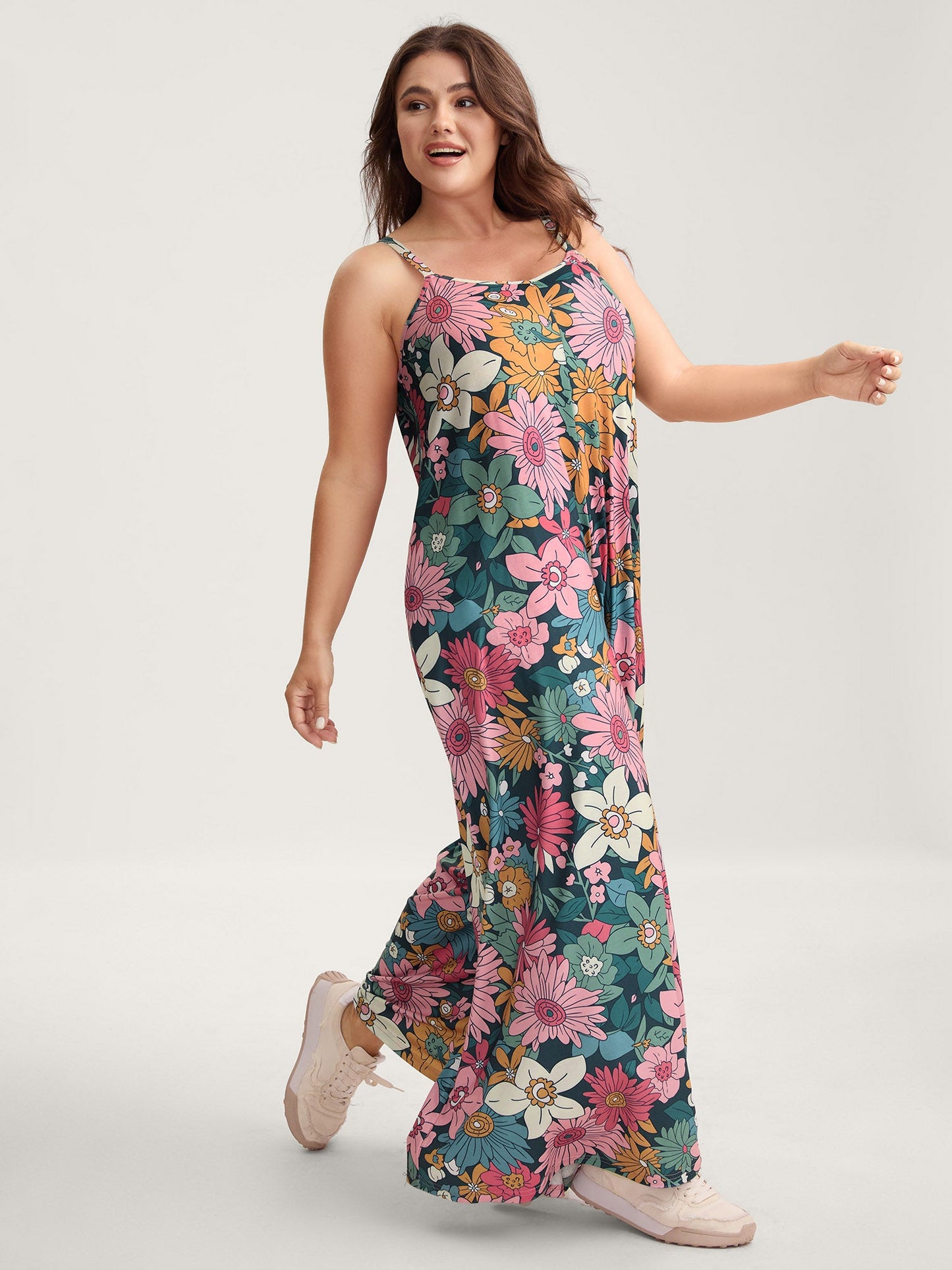 Vivid Groove Stretchy Adjustable Jumpsuit