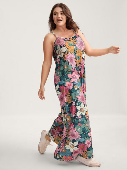 Vivid Groove Stretchy Adjustable Jumpsuit