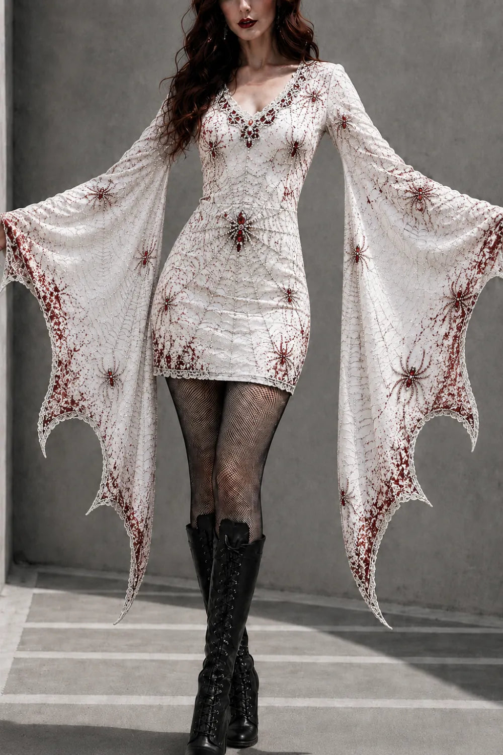 Women'S Halloween Print Batman Casual Dress