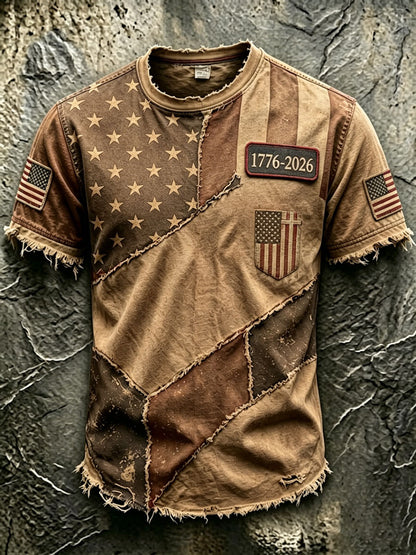Men'S Retro 250Th Anniversary American Faith Short-Sleeve T-Shirt