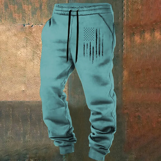 Men's American Flag Print Casual Sweatpants