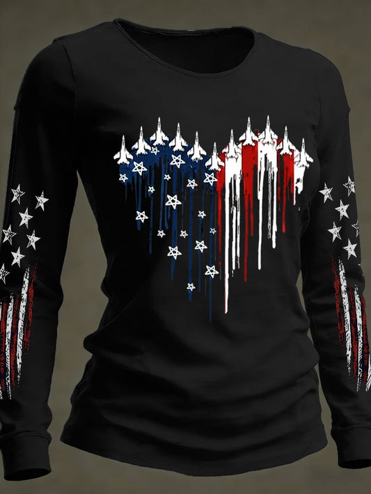 Women's casual faith-inspired long-sleeved T-shirt