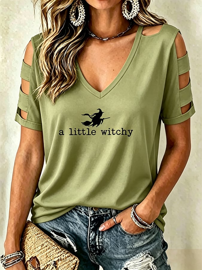 Women's  Halloween  Printing  T-shirt