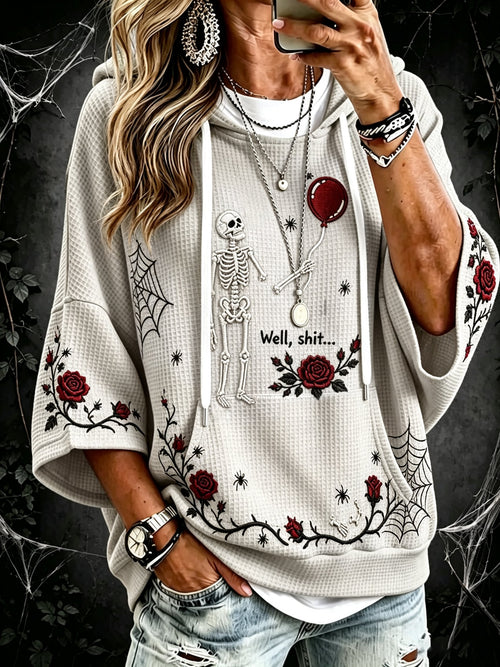Women's Retro Halloween Well, shit... Print Sweatshirt