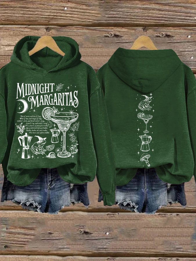 Women's Midnight Margaritas Print Casual Sweatshirt