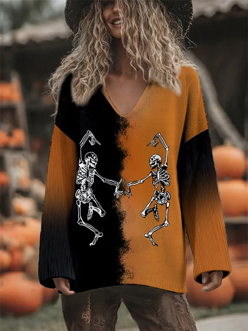 Women's Halloween Print Casual Shirt