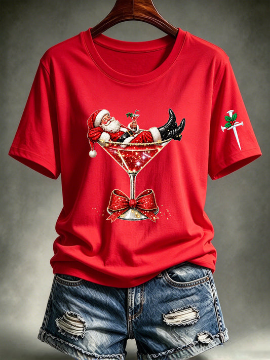 Women's Casual Christmas Print Top