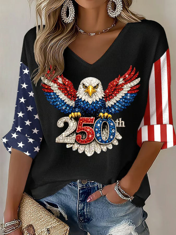 🔥Buy 3 Get 10% Off🔥Women's Independence Day 250th Anniversary Printed Top