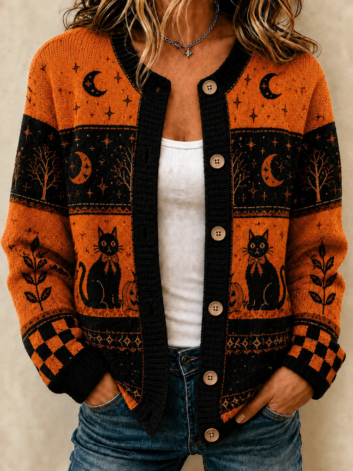 Women'S Casual Halloween Cardigan