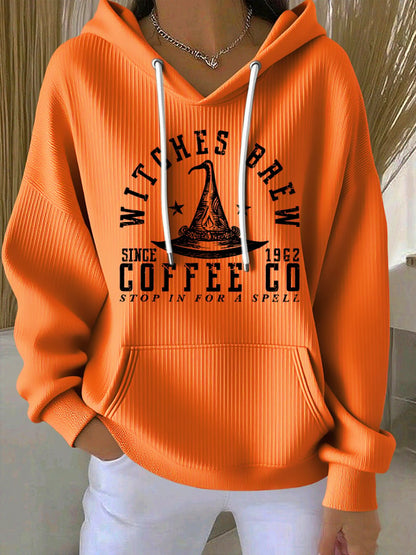 🔥HOT SALE🔥Women's Halloween Witches Print Casual Hoodie