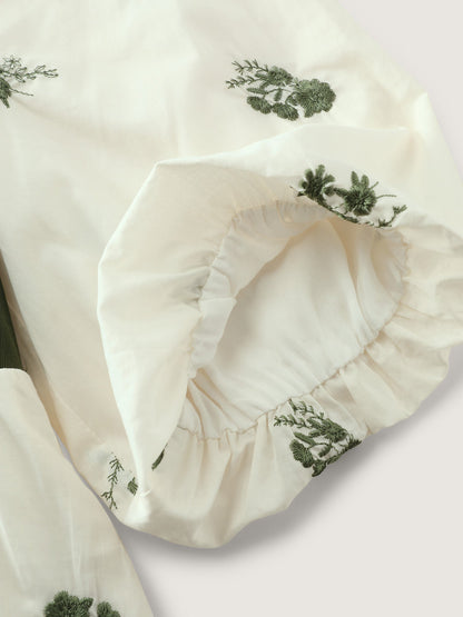 2-in-1 Embroidered Tulle Maxi Dress