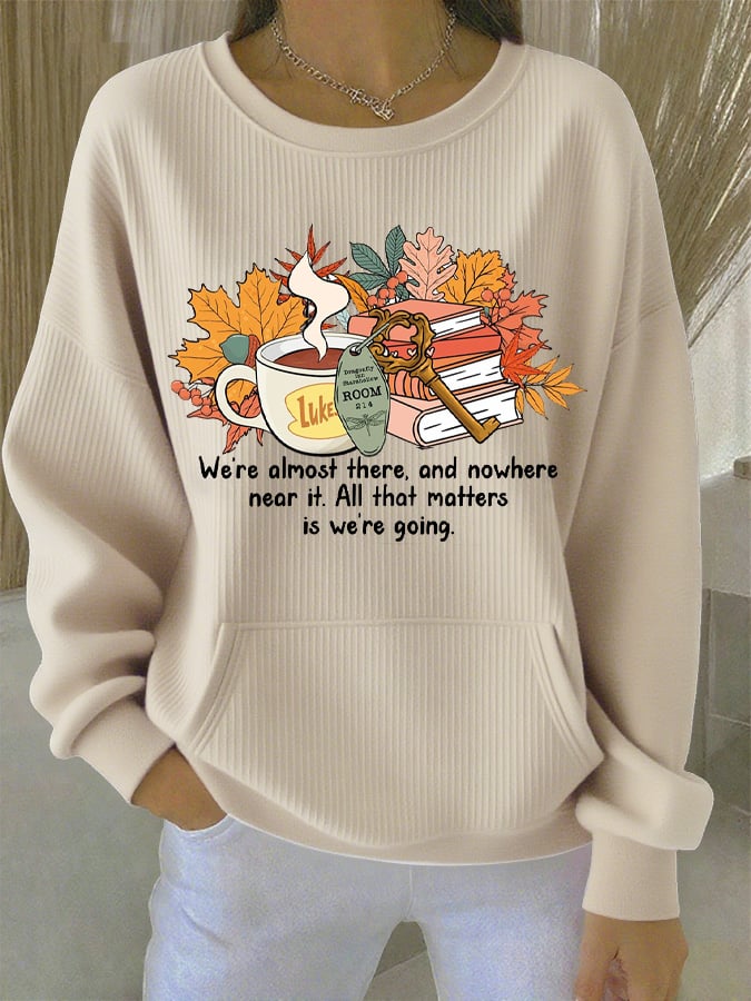 🔥HOT SALE🔥Women's Autumn Halloween Luke's Restaurant Printed Casual Holiday Crew Neck Sweatshirt